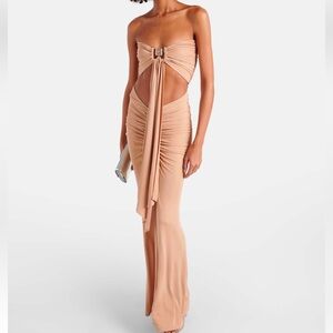 Christopher Esber Bezel Quarts Sash Maxi Dress